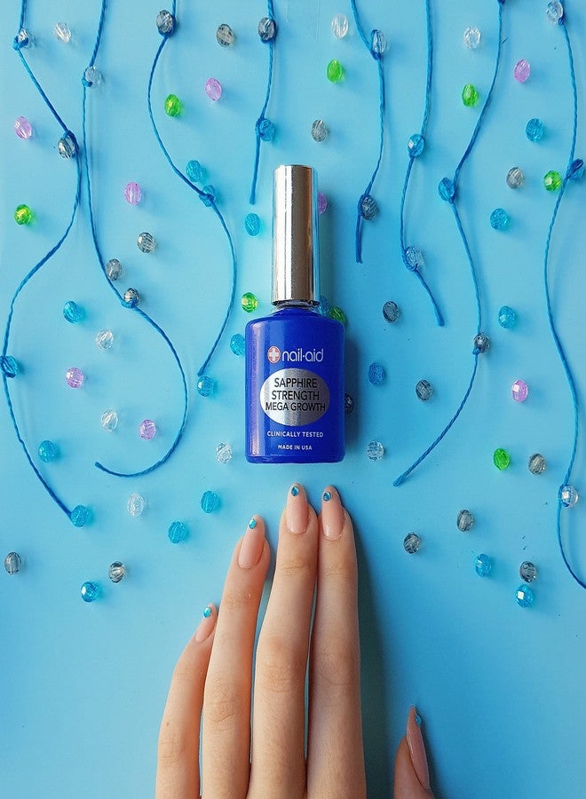 Nail-Aid Sapphire Strengthener & Mega Growth Treatment - Clear, 0.55 Fl Oz - Image 4