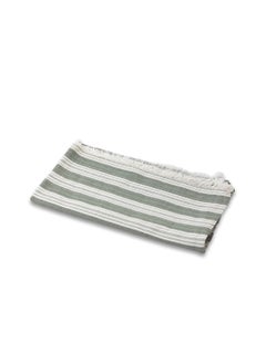 More cottons Striped Throw  olive (90x200)  - Image 2