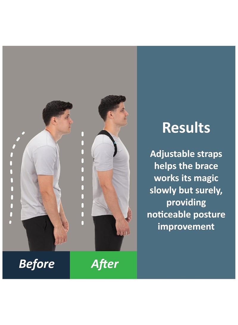 Posture Corrector-Back Brace for Men and Women- Fully Adjustable Straightener for Mid, Upper Spine Support- Neck, Shoulder, Clavicle and Back Pain Relief-Breathable - Image 2