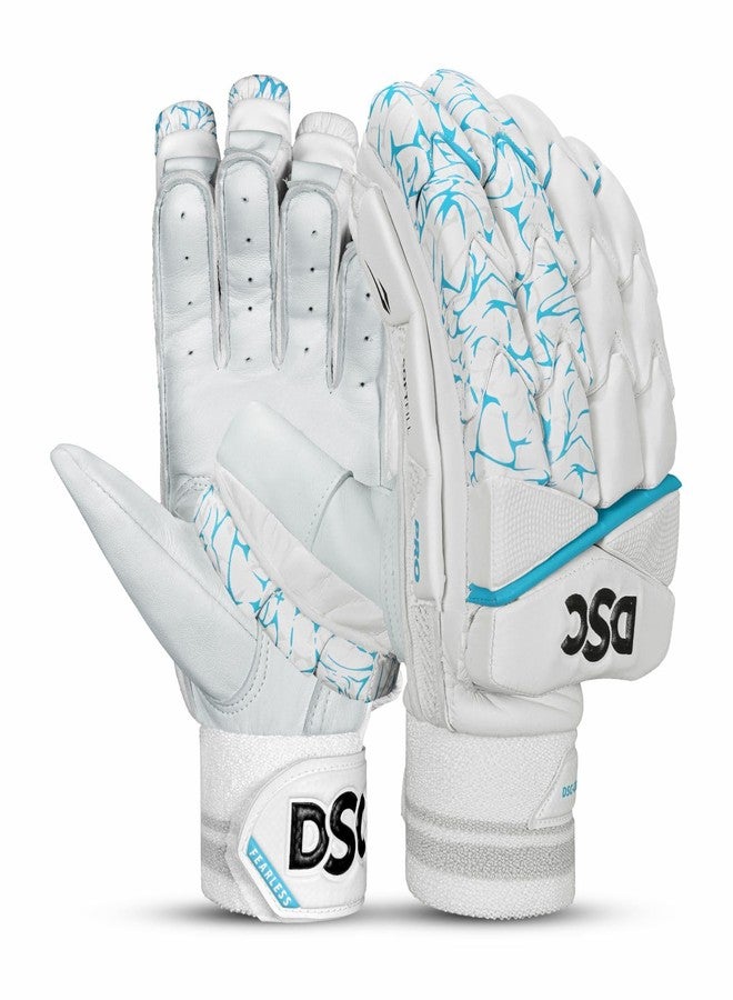 DSC Pro Cricket Batting Gloves for Mens, Color - White, Size - Mens, Left Hand - Image 1