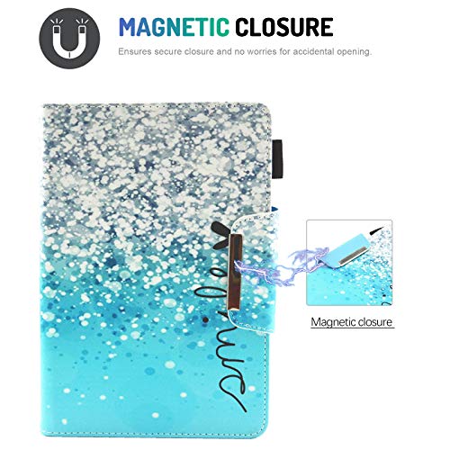 Dteck 9.6-10.5 Inch Display Universal Case, Slim Leather Wallet Folio Flip Cute Cover for HD 10/ Samsung Galaxy Tab/Lenovo Tab/Onn/Android Tablet 9.6 9.7 10 10.1 10.2 10.3 10.4 10.5 Inch (Blue Sand) - Image 2