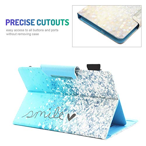 Dteck 9.6-10.5 Inch Display Universal Case, Slim Leather Wallet Folio Flip Cute Cover for HD 10/ Samsung Galaxy Tab/Lenovo Tab/Onn/Android Tablet 9.6 9.7 10 10.1 10.2 10.3 10.4 10.5 Inch (Blue Sand) - Image 4