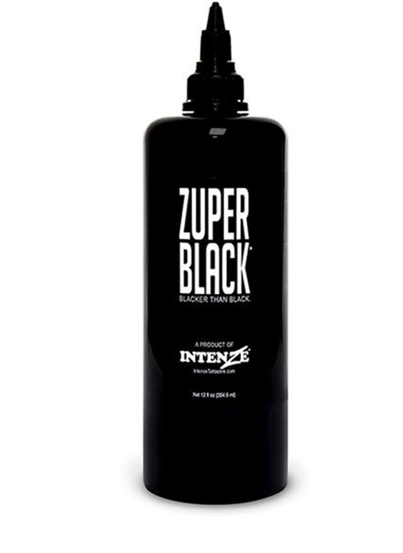 Intenze ZUPER Black Tattoo Ink by INTENZE 12 oz Sterilized with Certification and 100% Vegan. Original and Direct from Manufacturer  - Image 2