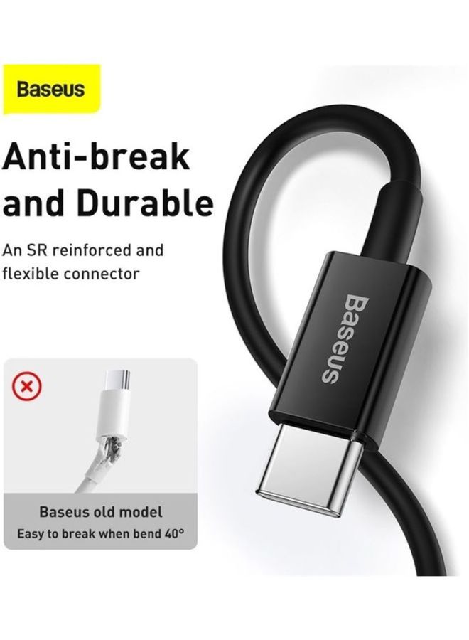 بيسوس كابل USB C إلى Lightning للشحن السريع ونقل البيانات مزود بتقنية PD وقدرة 20 وات ورأس Type- C من سلسلة سوبيريور للاستخدام مع هواتف أبل آيفون 13 و12 و11 برو ماكس وميني وXS وX و8 و7 و6 و5 وSE وأجهزة الآي باد والمزيد (بطول 1 متر) أسود - Image 4