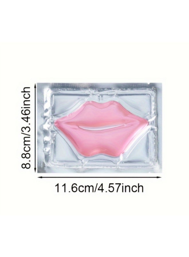 KHAJUL 9 Sheets of Pink Collagen Lip Mask, 100% Natural Collagen Hydrating Lip Mask, Overnight Sleeping Lip Mask for Dry and Dark Lips, Repair Treatment for Women and Men - Image 3