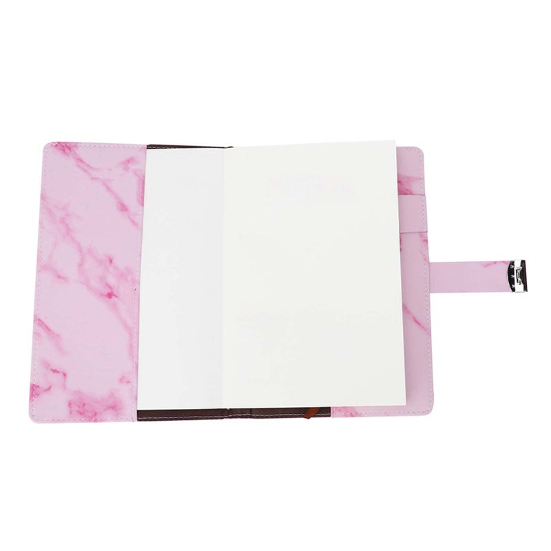 A5 Note Book PU Leather Cover Password Lock Notepad Diary Book Office School SuppliesPink - Image 3