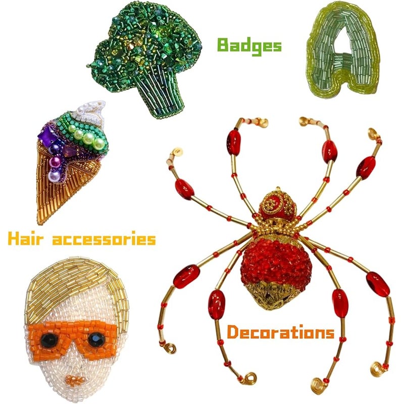 JOJOPLAY Tube Seed Beads Crafts Glass Bugle Beads 7mm with for Jewelry Making Embroidery Decoration (28 Colors) - Image 3