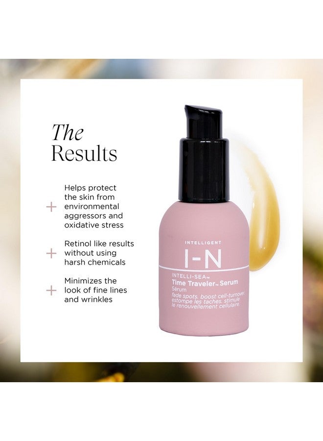 Intelligent Nutrients Vitalisea Time Traveler Facial Serum, Bio-Retinol Anti-Aging Organic Formula, Enhances Cellular Turnover, Vegan, 1 Oz - Image 1