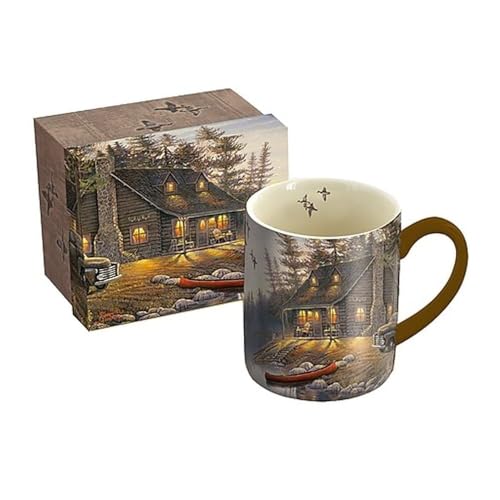 Lang Lake Retreat Mug by Sam Timm, 14 oz., Multicolored - Image 1