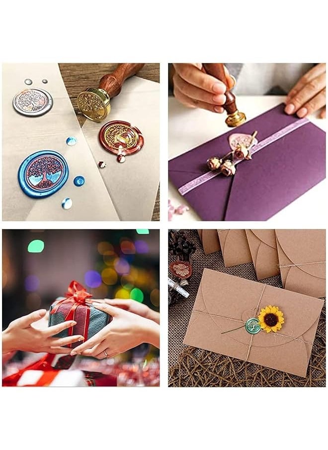 DMG TECH Sealing Wax Beads Kit 600Pcs Diy Wax Seal Set Includes 24 Colors Wax Seal Beads Wax Warmer Wax Stamp Envelopes Metallic Pen For Gifts Letters Crafts Wedding Invitation And Decoration Sealing  - Image 5