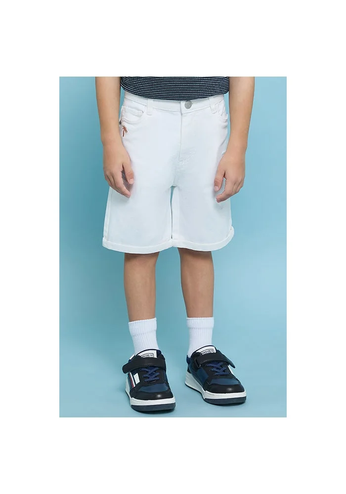 R&b Solid Shorts with Button Closure