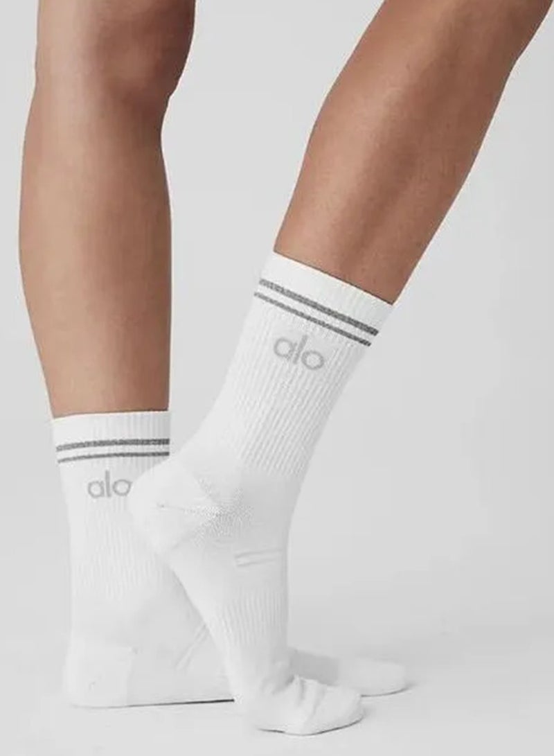 Alo Yoga Meia Alo Yoga Unisex Vintage Middle Socks