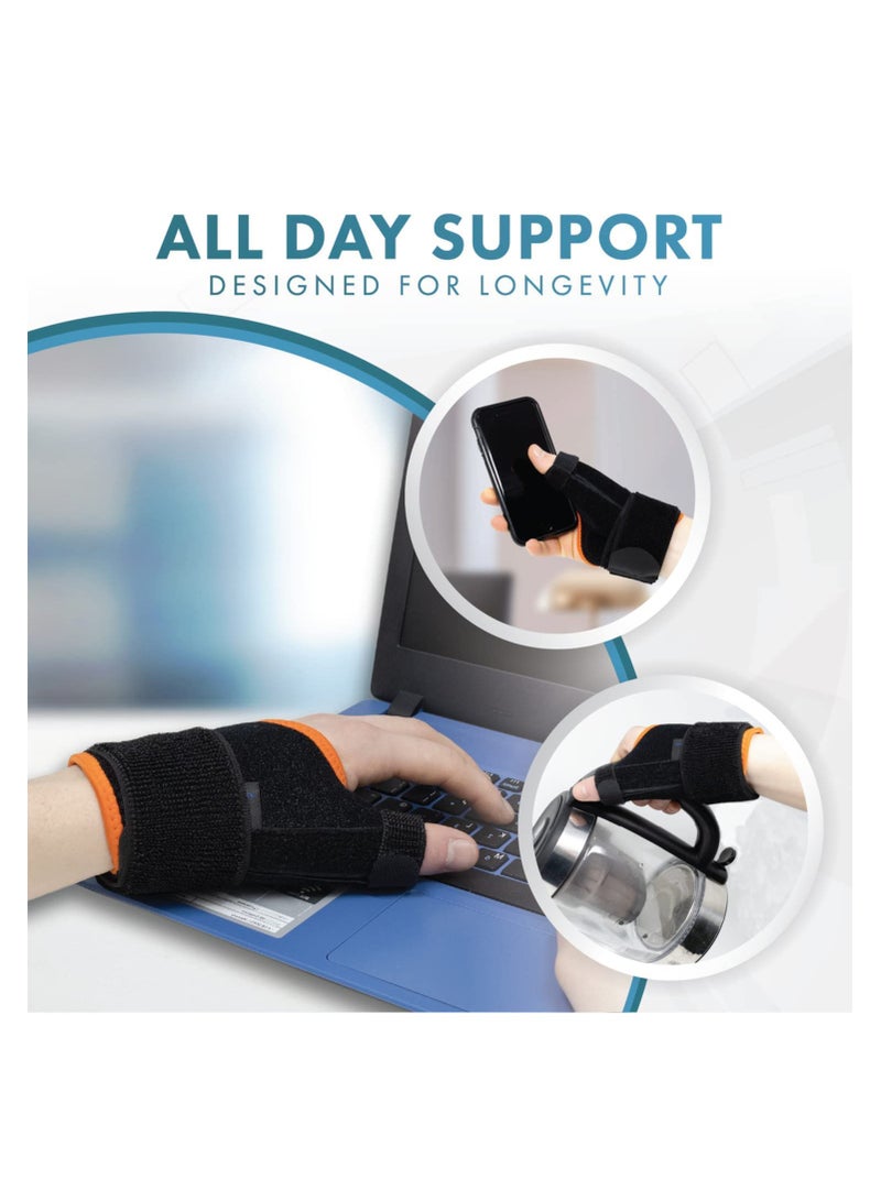 Dual Thumb Support Splint for Pain Relief, Arthritis, Tendonitis, Carpal Tunnel, Trigger Finger, Lightweight & Breathable Design for Right Hand - Ideal for Blackberry Thumb & Sprains - Image 5