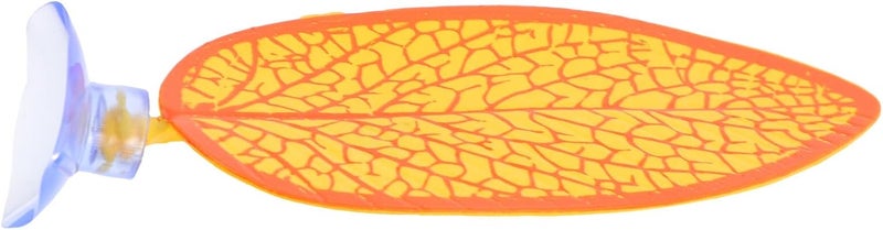 Betta Fish Leaf Hammock Rest Bed with Suction Cup, Artificial Yellow Aquarium Plant Decor, Fish Tank Ornament for Spawning and Breeding Habitat - Image 1