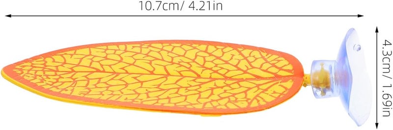Betta Fish Leaf Hammock Rest Bed with Suction Cup, Artificial Yellow Aquarium Plant Decor, Fish Tank Ornament for Spawning and Breeding Habitat - Image 2