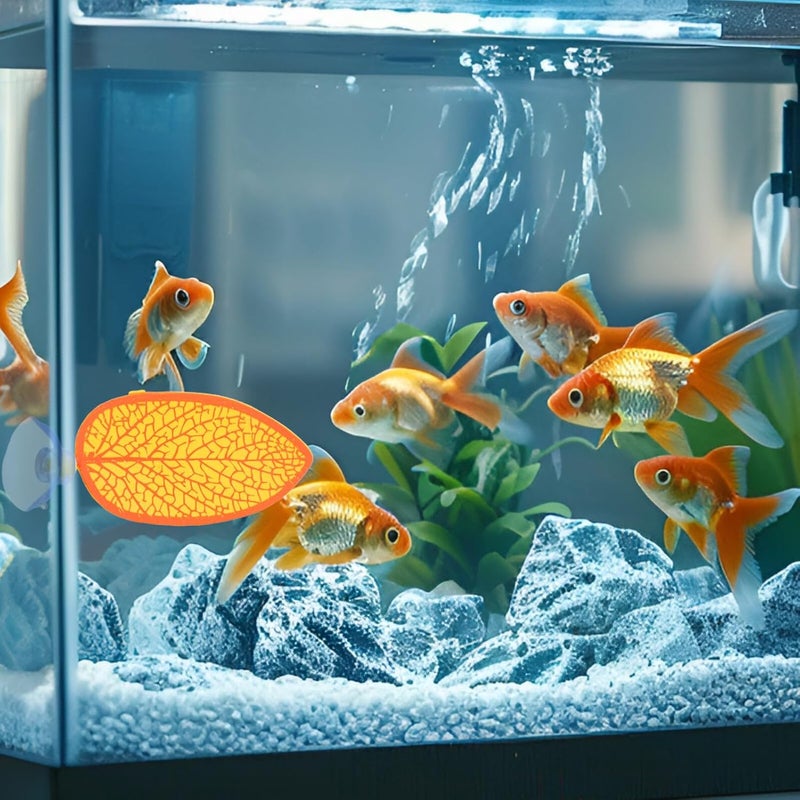Betta Fish Leaf Hammock Rest Bed with Suction Cup, Artificial Yellow Aquarium Plant Decor, Fish Tank Ornament for Spawning and Breeding Habitat - Image 4