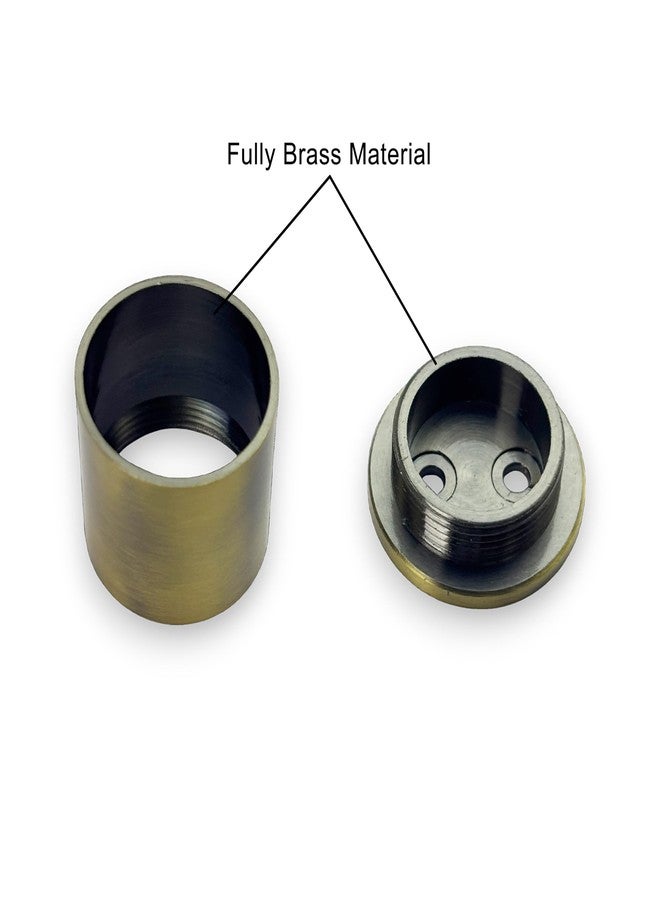Moksh Plus Conceal Socket 3/4 Inch/19mm Fully Brass Material Plate Conceal Bracket for Wall to Wall Curtain Window Rods, Perfect for Pipe and Attractive Finials (Pack of 1 Pcs.) (Antique) - Image 4