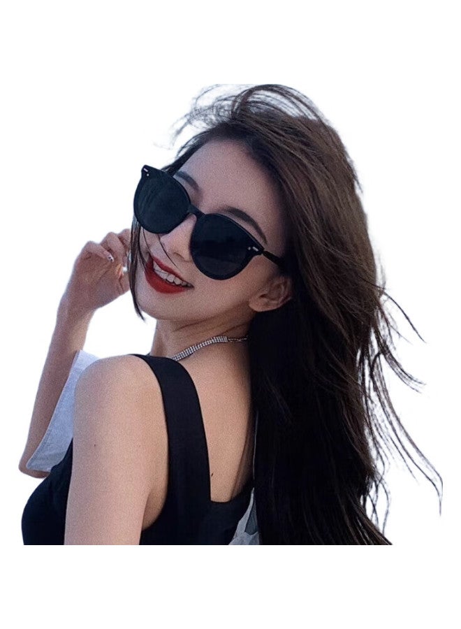 Lesca Lunetier Women's Sungl Es, Summer Uv Protection, High-end Feel, New Style, Anti-uv Driving Sungl Es, For Round Faces - Image 1