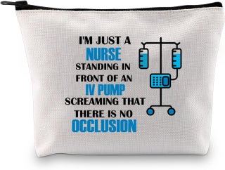 JXGZSO Funny Nursing Gift I'm Just A Nurse Standing In Front Of An Iv Pump Screaming Medical Workers Makeup Bag Nurse Toiletry Bag Infusion Nurse Gift - pzsku/Z5ABF7EBC22E2F7BFEB79Z/45/_/1744137851/4a70d28b-fda2-4ae7-b579-b82f004754fd