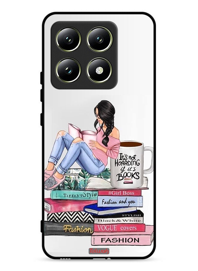 Tolwak Xiaomi 14T 5G Protective Case Cover Girl And Fashion Books Art - Image 1