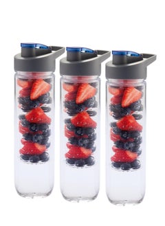 Hans Larsen 3-Piece Fruit Infuser Water BPA-Free Sports Bottle  - Image 1