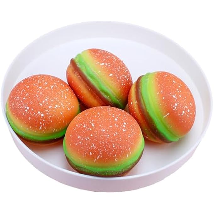 Cooplay Hamburg Shape Decompression Toys Food Shape Extrusion Relaxation Extrusion Pulling and Deformation Decompression Kitchen Decorative Props - Image 2