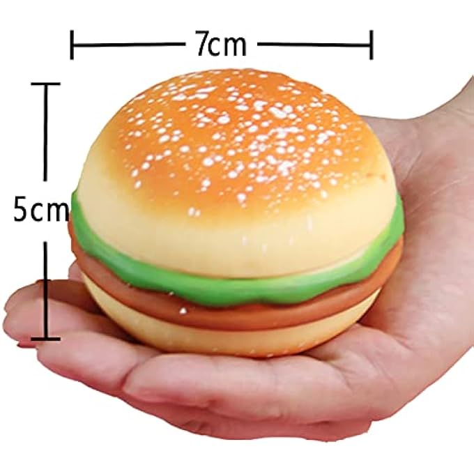 Cooplay Hamburg Shape Decompression Toys Food Shape Extrusion Relaxation Extrusion Pulling and Deformation Decompression Kitchen Decorative Props - Image 4
