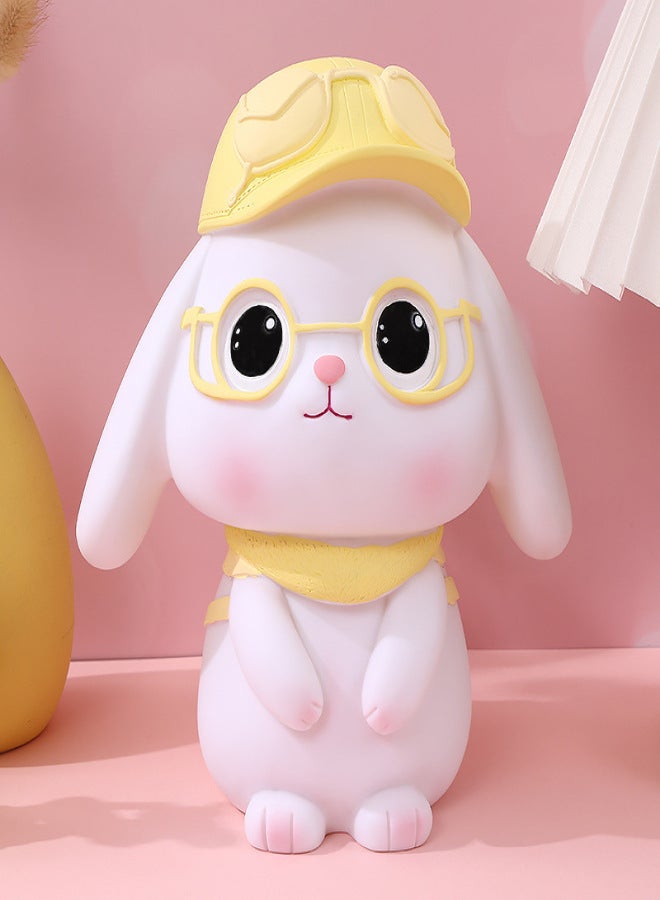 Cross-Border Hot Selling Rabbit Piggy Bank Creative Cute Large Piggy Bank Vinyl Piggy Bank Girls Children's Day Gift(1542 Backpack Rabbit-Yellow) - Image 3