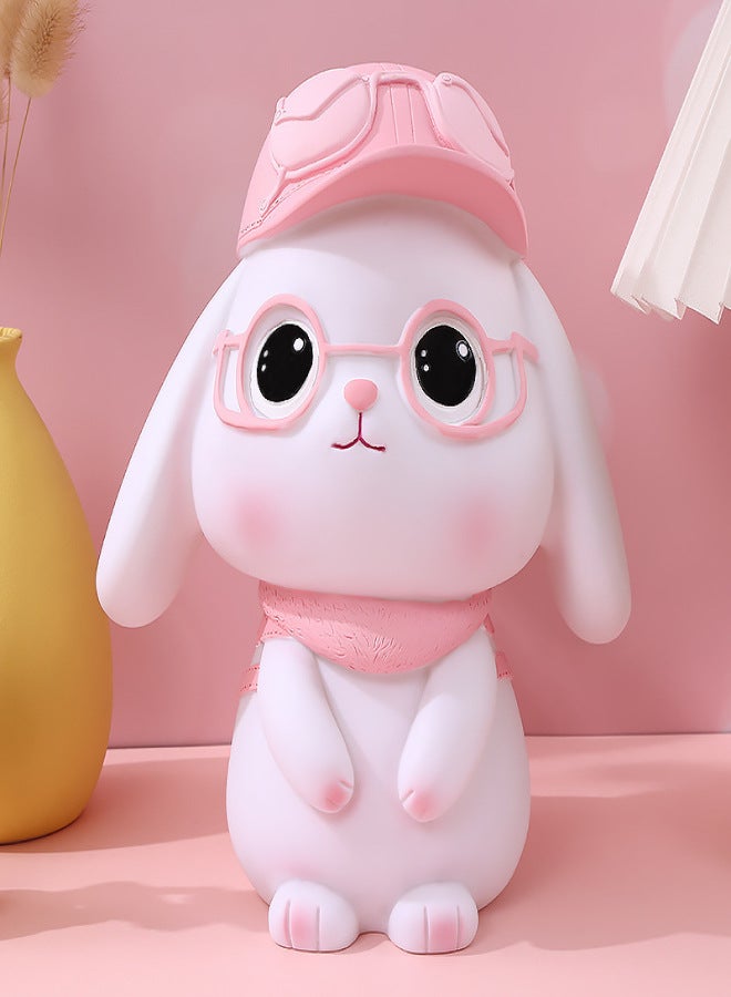Cross-Border Hot Selling Rabbit Piggy Bank Creative Cute Large Piggy Bank Vinyl Piggy Bank Girls Children's Day Gift(1542 Backpack Rabbit-Yellow) - Image 4