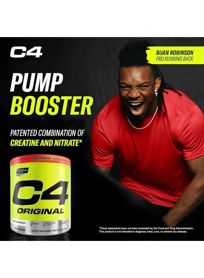 C4 Original Pre-Workout Powder, Fruit Punch – 30 Servings | Explosive Energy & Focus With Beta-Alanine, Creatine & Caffeine Blend – Sugar-Free Formula