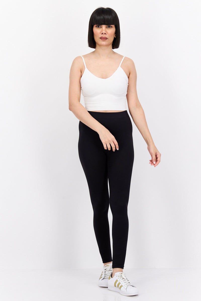 Weekday Women Full Length Plain Leggings, Black - Image 3