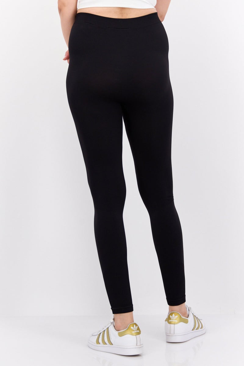 Weekday Women Full Length Plain Leggings, Black - Image 4