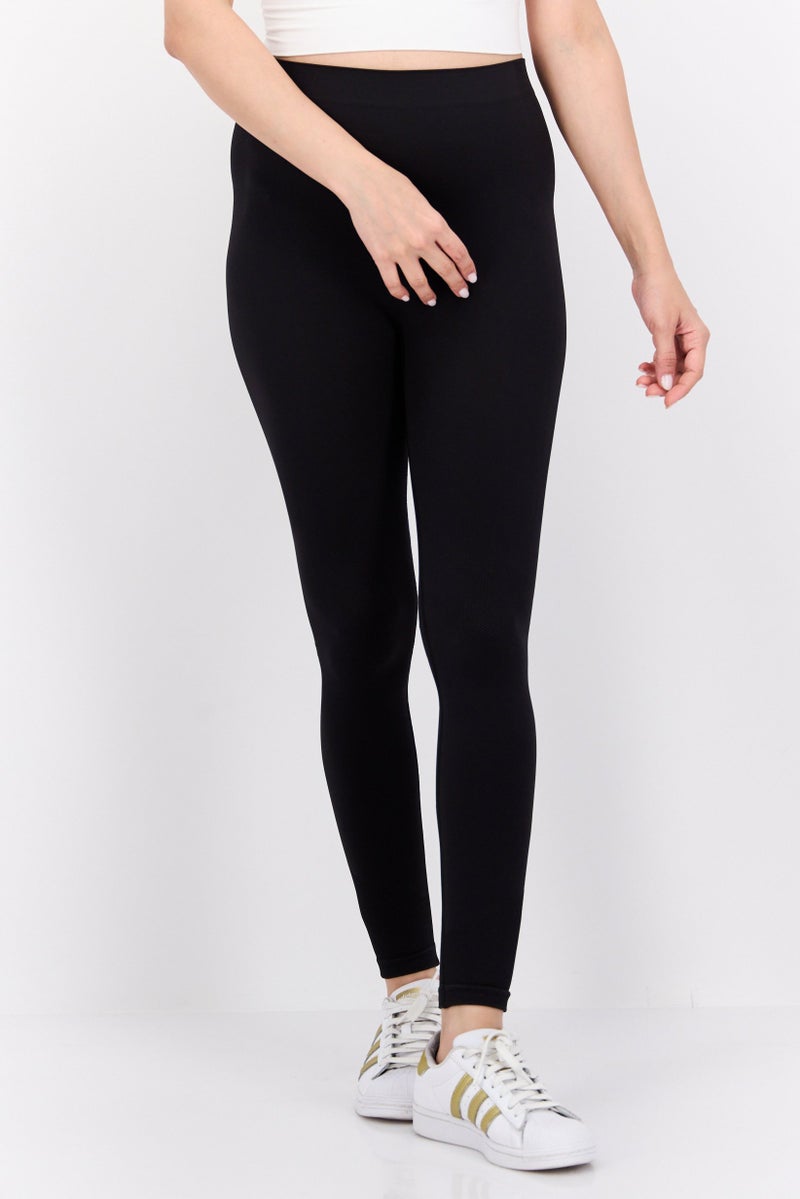 Weekday Women Full Length Plain Leggings, Black - Image 1