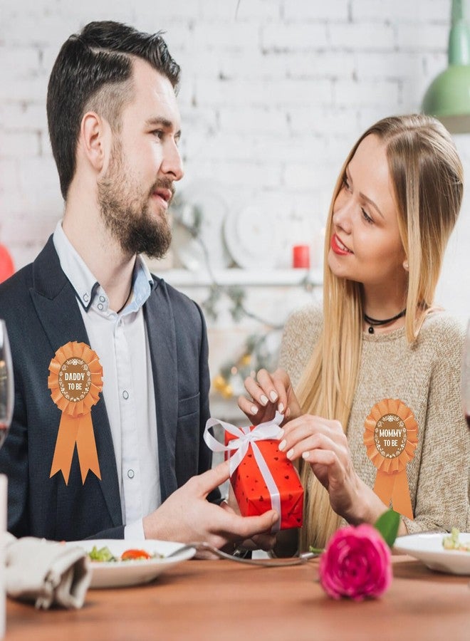 SUPERLUBY Cielito Lindo Mom to Be Tinplate Badge Pin, Mexican Daddy to Be Pin, Gender Reveal Button for New Parents, Brown Rosette Mom Award Ribbon, Fiesta Baby Shower Party Favors - Image 4