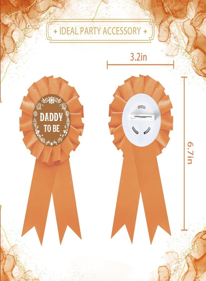 SUPERLUBY Cielito Lindo Mom to Be Tinplate Badge Pin, Mexican Daddy to Be Pin, Gender Reveal Button for New Parents, Brown Rosette Mom Award Ribbon, Fiesta Baby Shower Party Favors - Image 3
