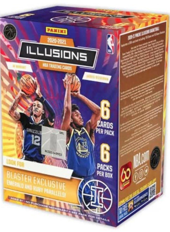 Panini AMERICA 2020-21 Panini Basketball Illusions Blaster NBA Factory Sealed - Image 1