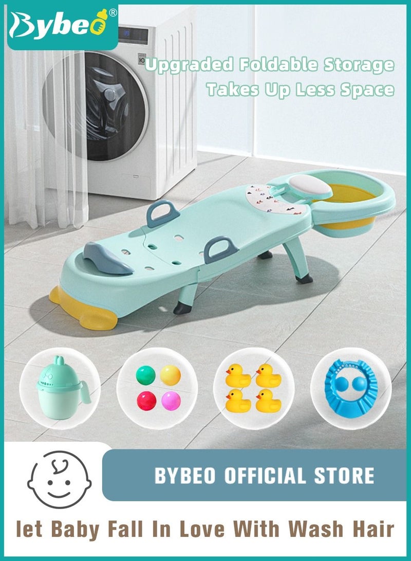 Bybeo Toddler Head Hair Rinser Salon Chair With Baby Bath Washing Hair Shower Shampoo Cup for Infants Kids - Image 1