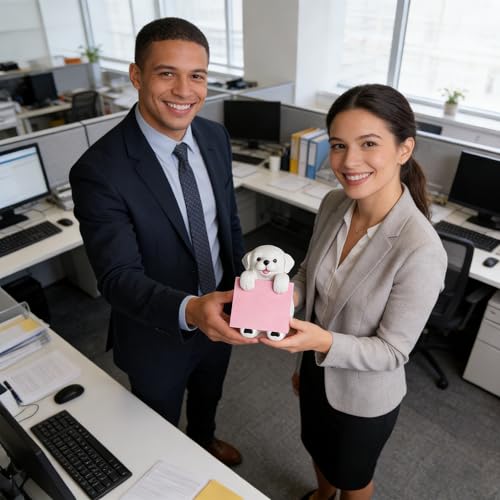 HORTIX Dog Pop-up Sticky Note Dispenser, Includes 1 Pad of 3x3 in Super Sticky Notes, 100 Sheets, Resin Cute Handmade Desk Holder for Office & Home - Image 5