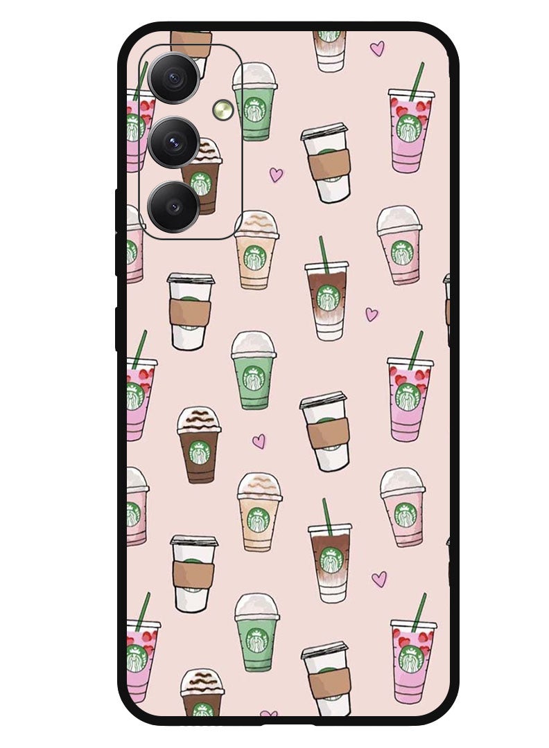 Theodor Protective Case Anti Scratch Shock Proof Bumper Cover For Samsung Galaxy M54 Coffee Patterns - Image 1