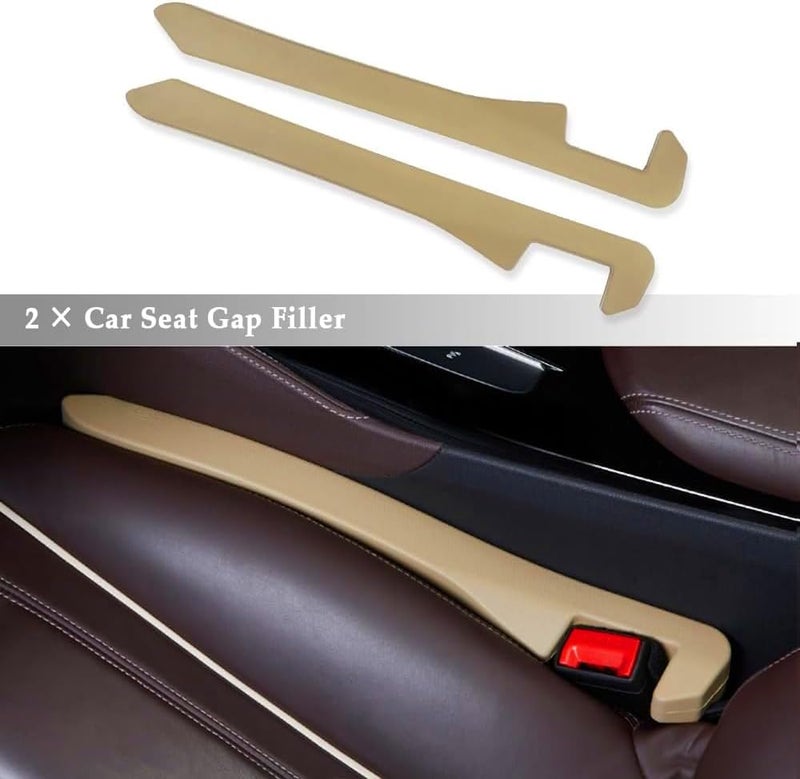 IHOTDER Super Flexible Car Seat Gap Filler,Durable Car Organizer Between Seats for Tightly Filling Seat Gaps,Universal CCar Side Seat Gap Filler CCar Accessories for Women & Men (Beige/2PCS)… - Image 3