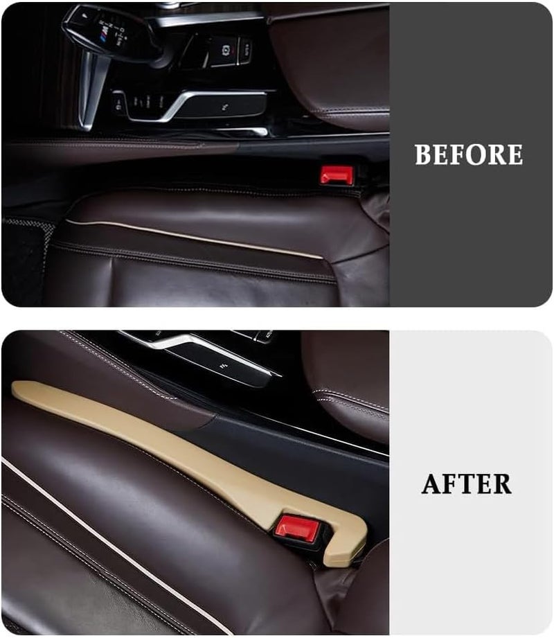 IHOTDER Super Flexible Car Seat Gap Filler,Durable Car Organizer Between Seats for Tightly Filling Seat Gaps,Universal CCar Side Seat Gap Filler CCar Accessories for Women & Men (Beige/2PCS)… - Image 5