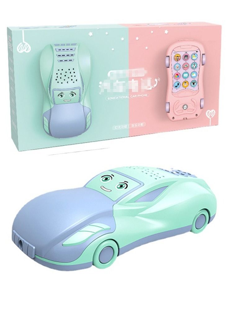 Kids Early Learning Phone Toy Car With Music And Vibration Bilingual For Baby Early Learning Toy (green)  - Image 4