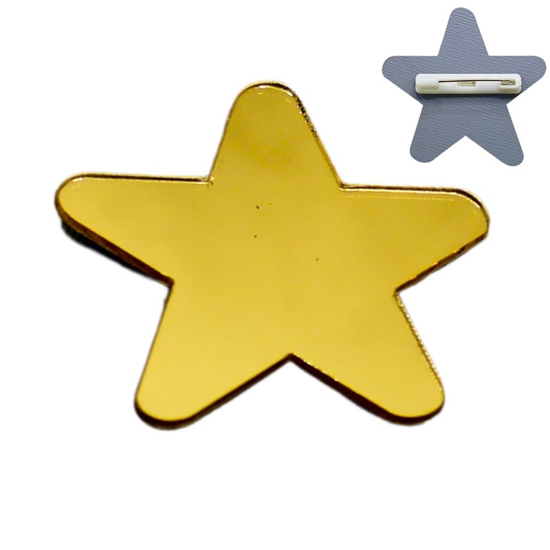Labworld Performance Shinning Star Badge with Pin to hang on fabrics Label Name plate for kids,adults,school,office and corporate - Image 2
