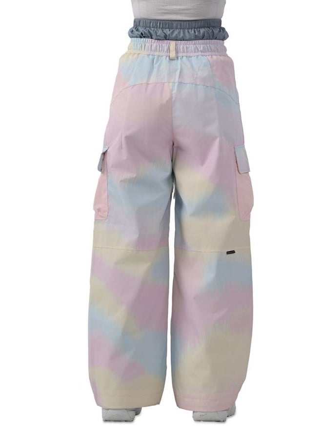 HIGH EXPERIENCE Snowboard Pants for Women Men Baggy Ski Pants Loose Warm Insulation Waterproof Windproof (Ice Cream Colors, Small) - Image 3