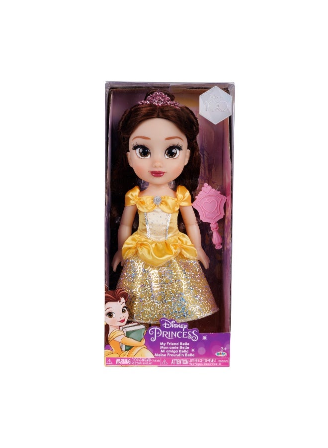 Disney Princess Belle Core Doll Glass Eyes 15-Inches | Fashion Doll | Collectible Doll | Pretend Play | Dress Up | Gift for Kids