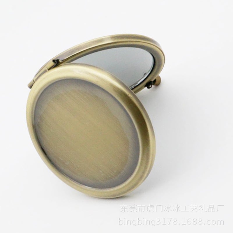 Diy Po Double-Sided Folding Metal Makeup Compact Mirror Base Accessories Baseplate Mirror Blank Portable Cream Mirror - Image 4