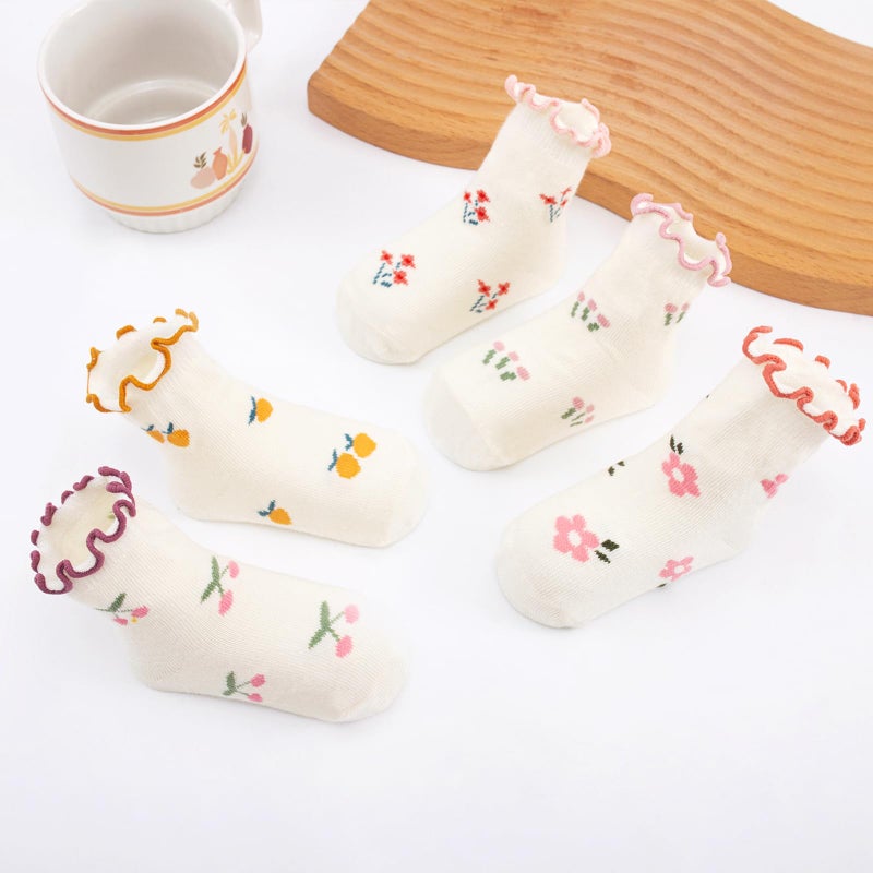 Aroveea Non Slip Grip Ankle Baby Socks 12 Pack for Toddler Boys and Girls Kids Infant Baby Cute Cotton Socks - Image 2