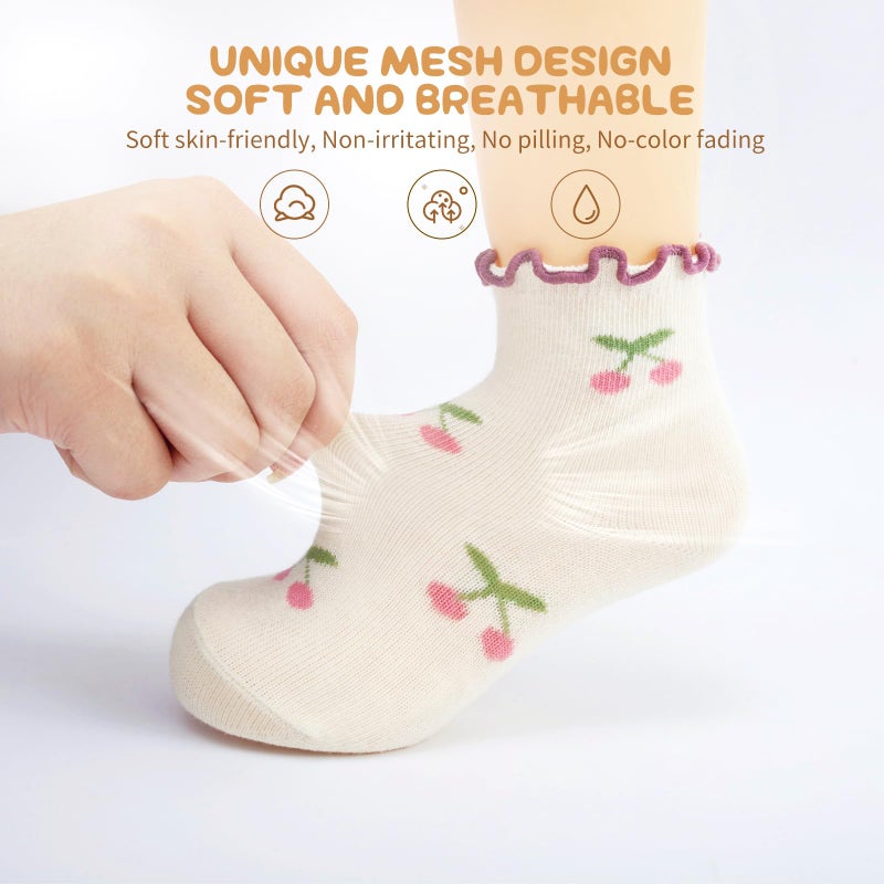 Aroveea Non Slip Grip Ankle Baby Socks 12 Pack for Toddler Boys and Girls Kids Infant Baby Cute Cotton Socks - Image 3