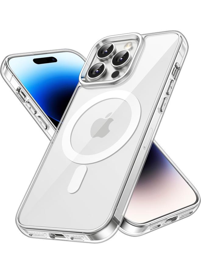 جي تيك جراب مغناطيسي لهاتف Iphone 14 Pro مقاس 6.1 بوصة متوافق مع الشحن اللاسلكي Magsafe غطاء ممتص للصدمات للهاتف مضاد للخدش شفاف - Image 1