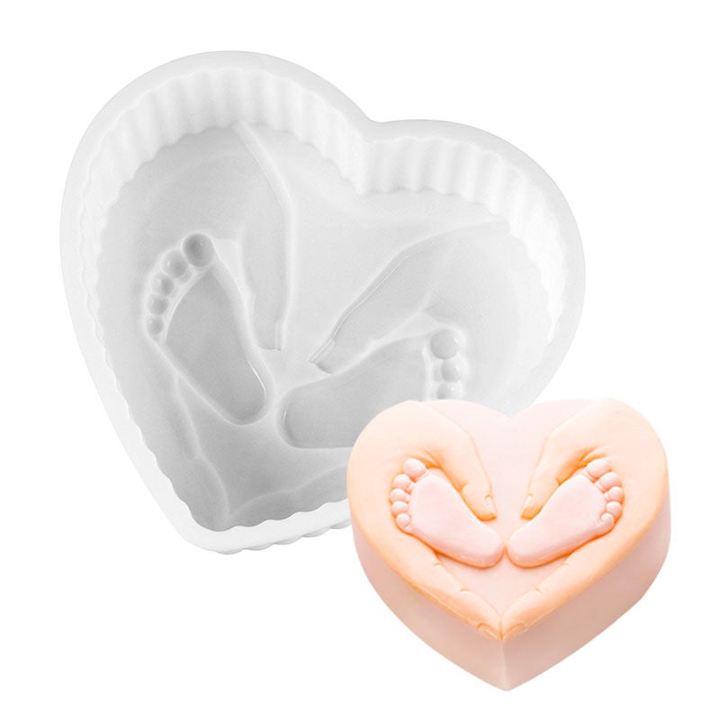 Good Time Manufacturers Silicone Mold 3 Italian Same Mousse Mold Suit Diy Heart-Shaped Foot Cake Mold - Image 2